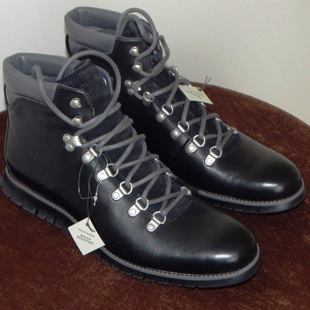 NIB Men's Cole Haan ZEROGRAND Waterproof Hiker C35594 Boots Black